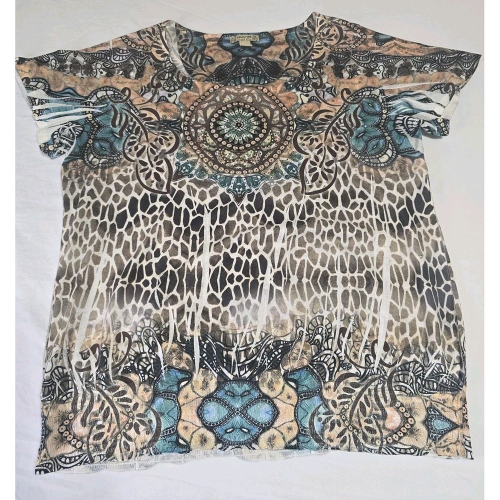 Energe Women's XL Short-Sleeve‎ Blouse